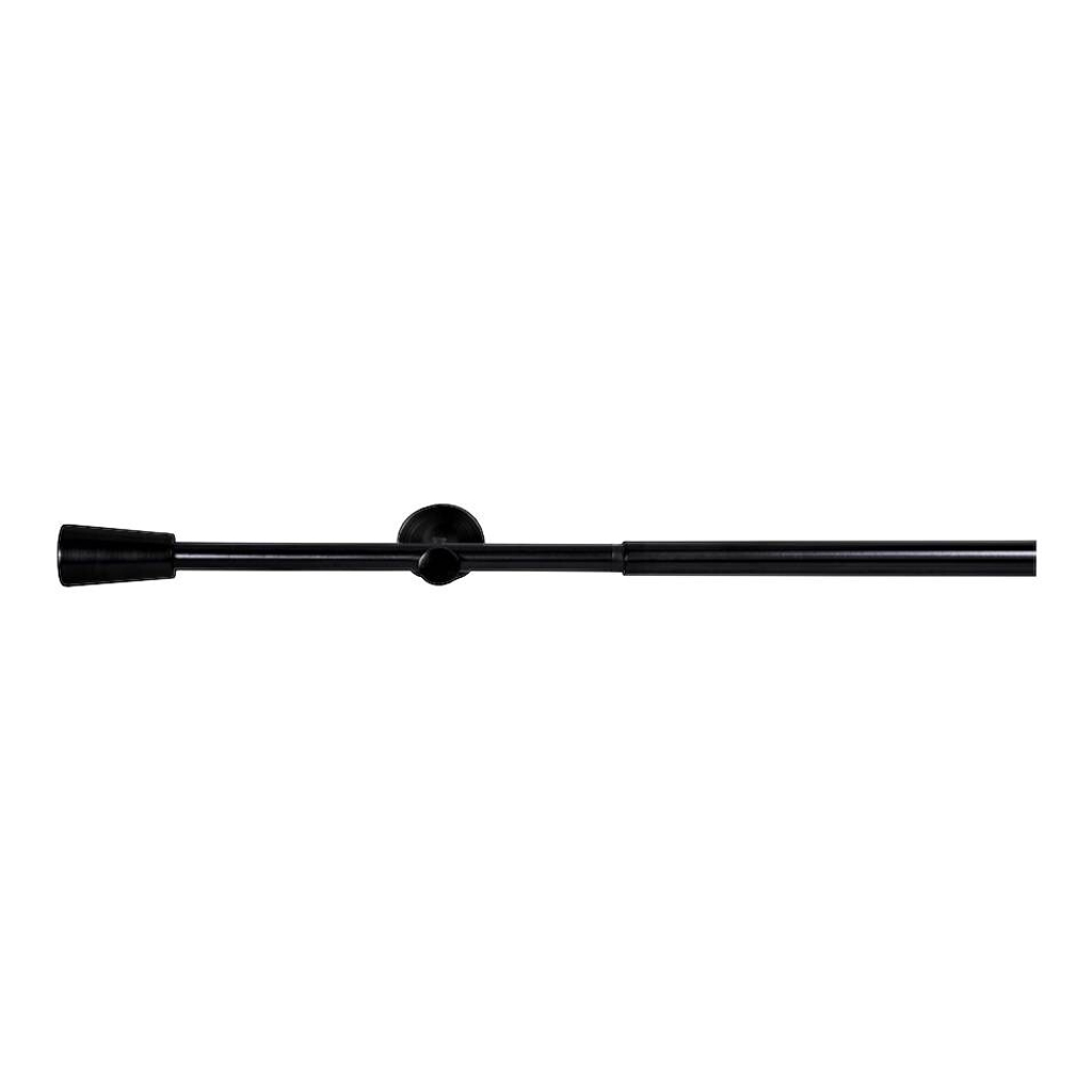 Gardinenstange schwarz Metall ausziehbar von ca. 100 bis 190 cm 1.0 Läufe