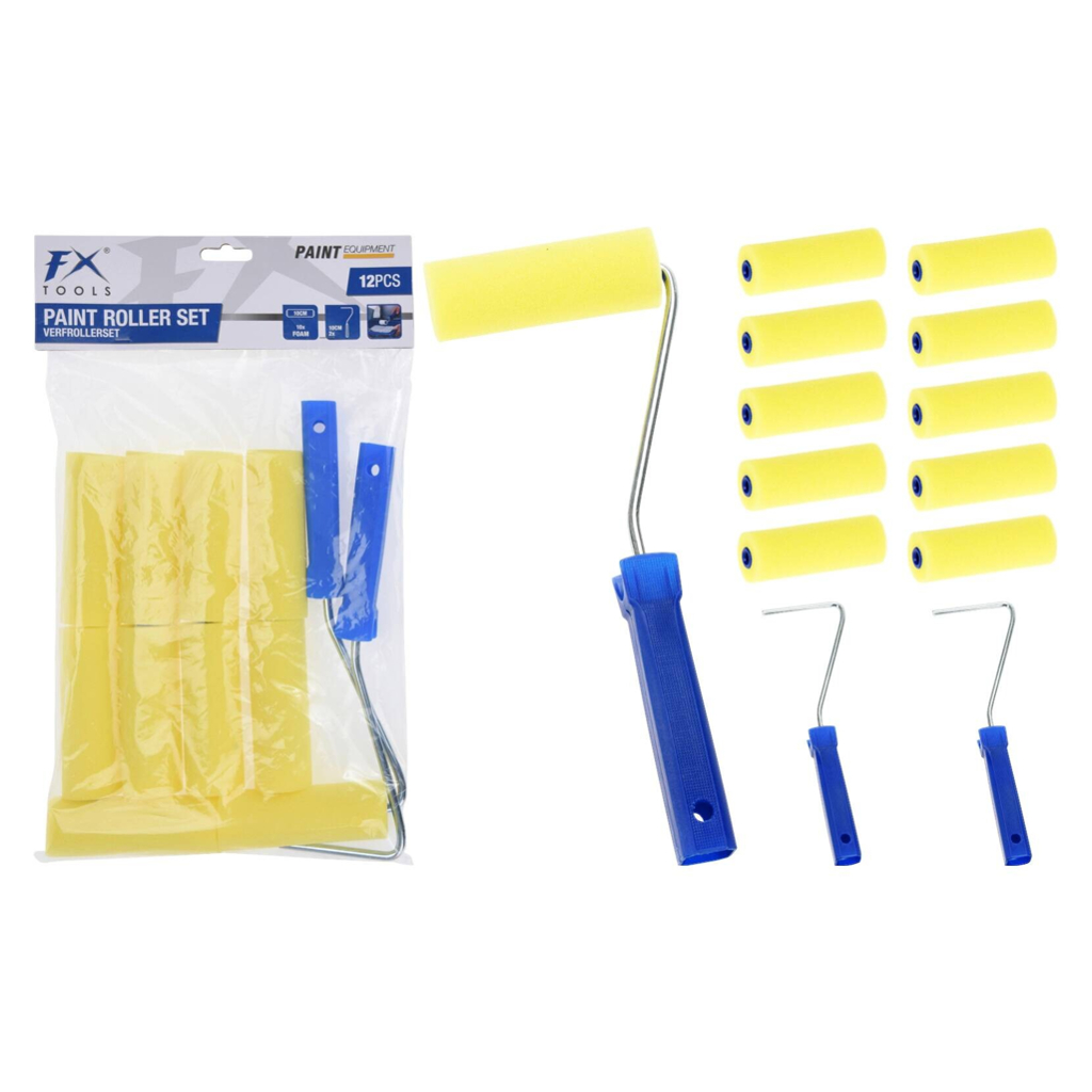 Farbrollen_Set Kunststoff 12 tlg.