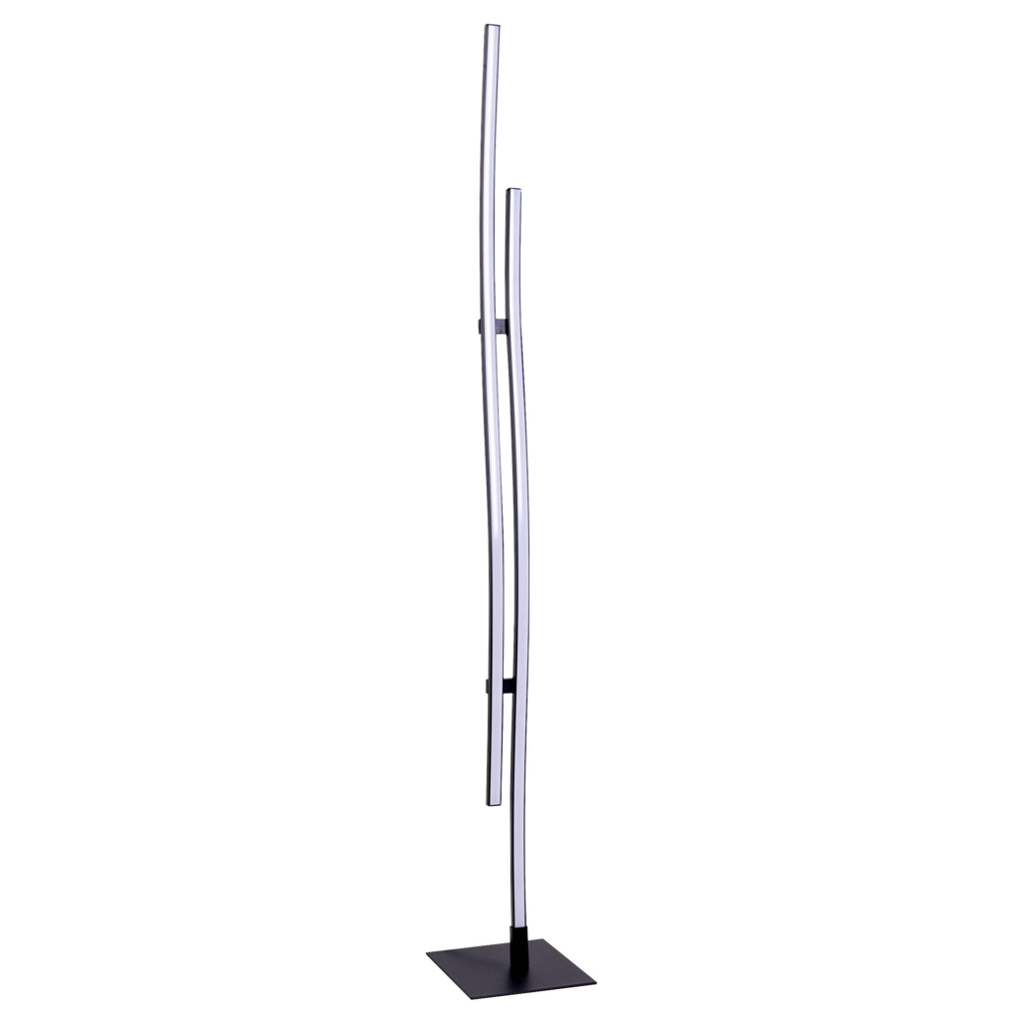 Näve Leuchten Stehlampe 2069722 schwarz Metall Kunststoff B/H/T: ca. 13x130x13 cm 2 Brennstellen