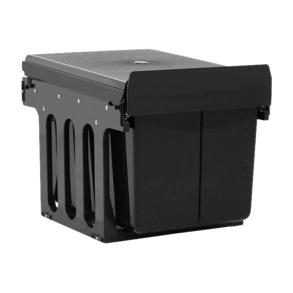 vidaXL Mülleimer schwarz