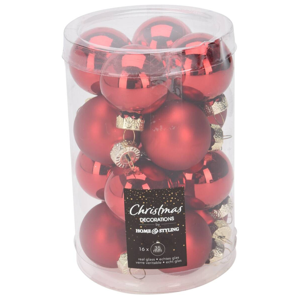 Weihnachtskugel rot D: ca. 3,5 cm