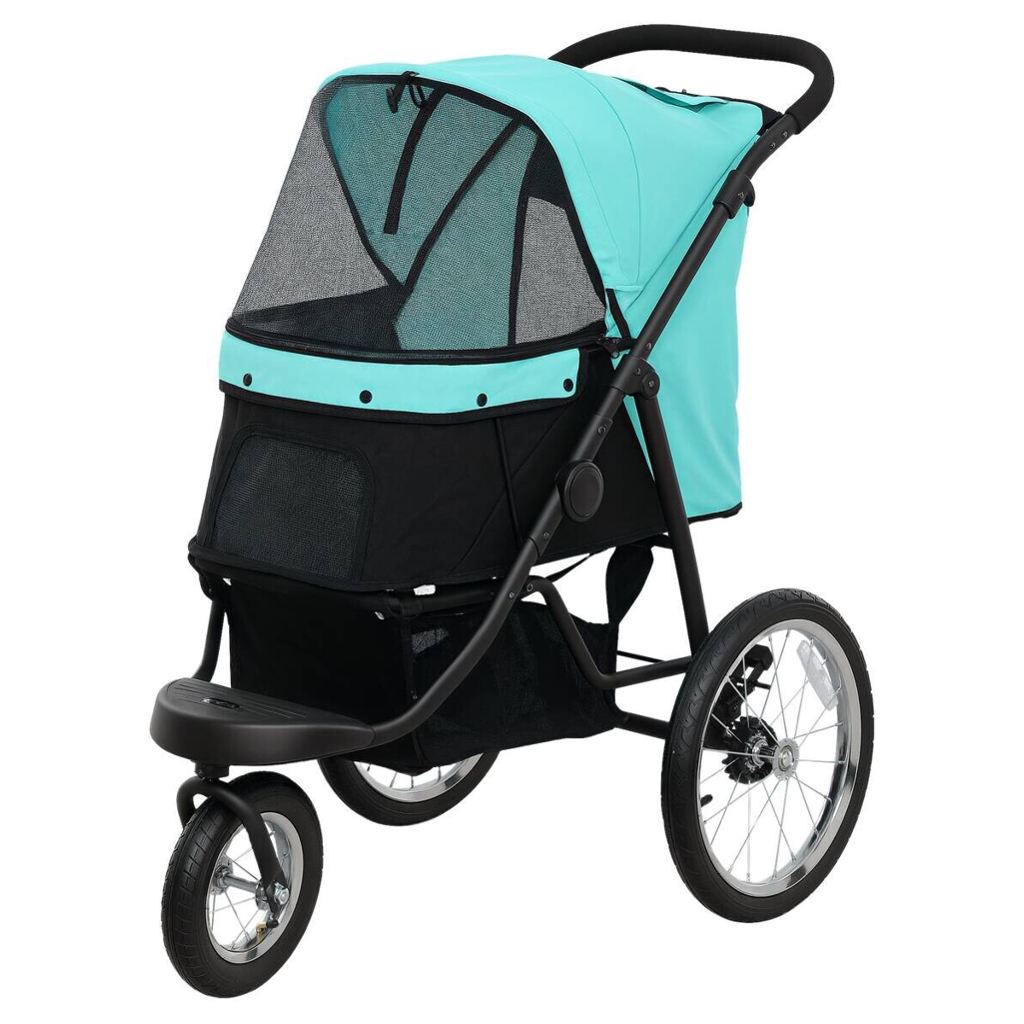 PawHut Hundewagen türkis Stahl B/H/L: ca. 58x100x100 cm