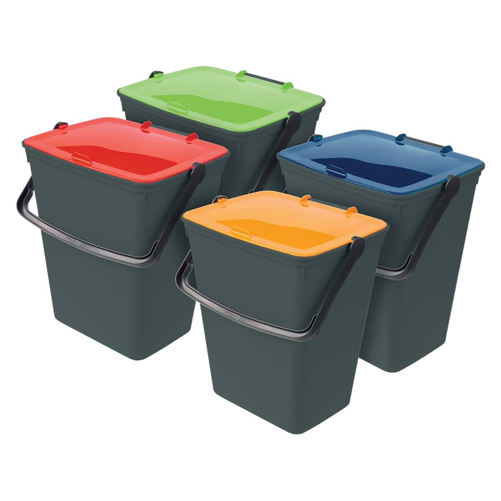 Eco-Logico Abfalltrennbehälter 4er Set mehrfarbig B/H/L: ca. 26,5x41x30,5 cm
