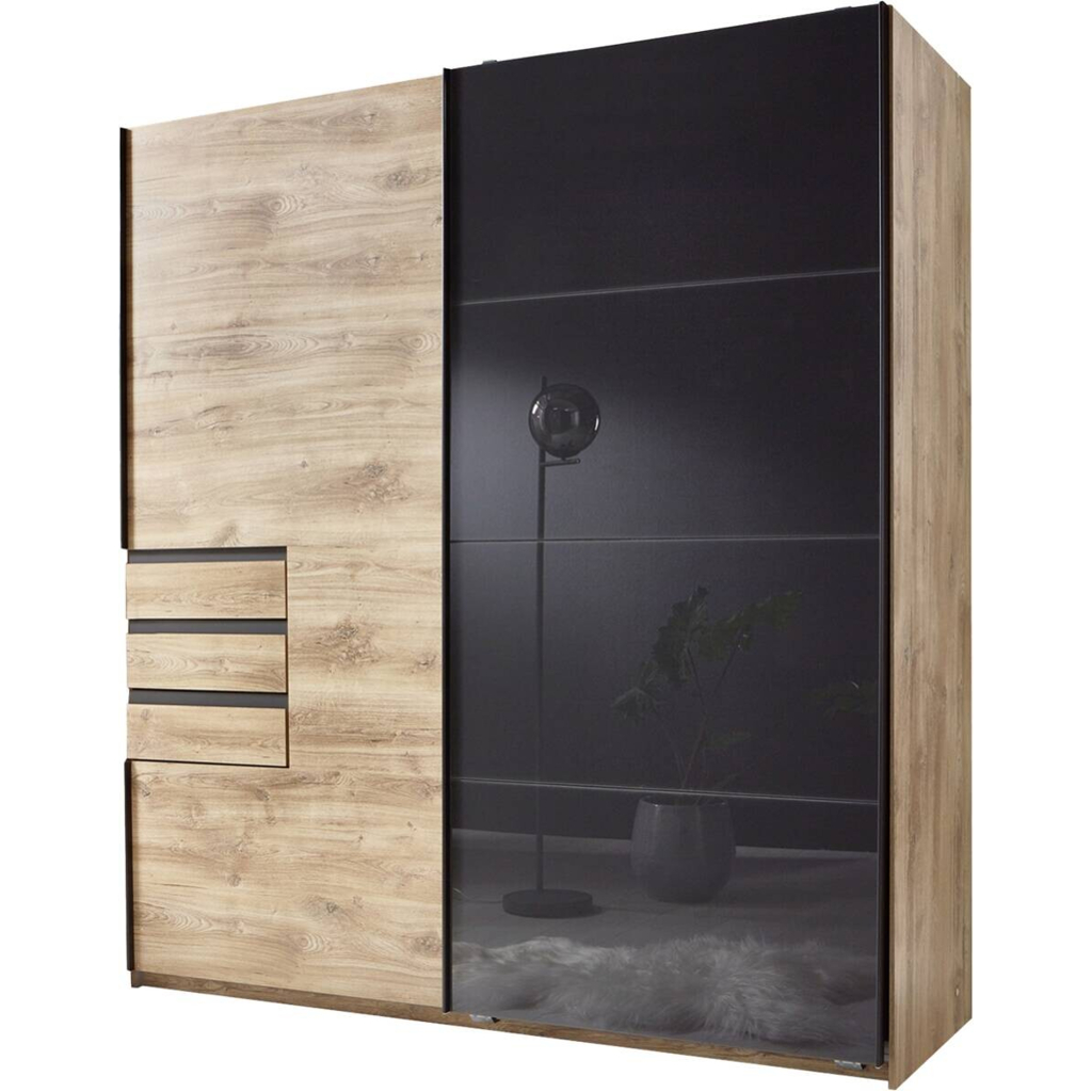 Schwebetürenschrank Oldenburg Eiche Artisan Nachbildung B/H/T: ca. 180x198x65 cm