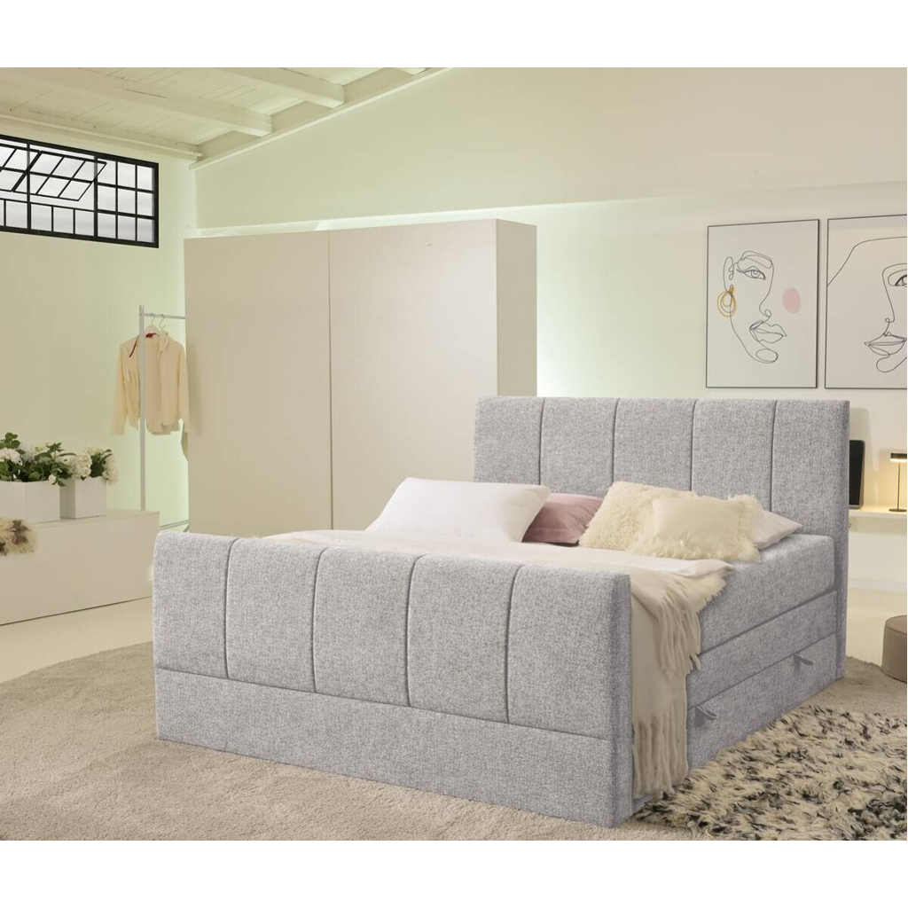 Boxspringbett Harmony hellgrau Liegefläche B/L: ca. 160x200 cm