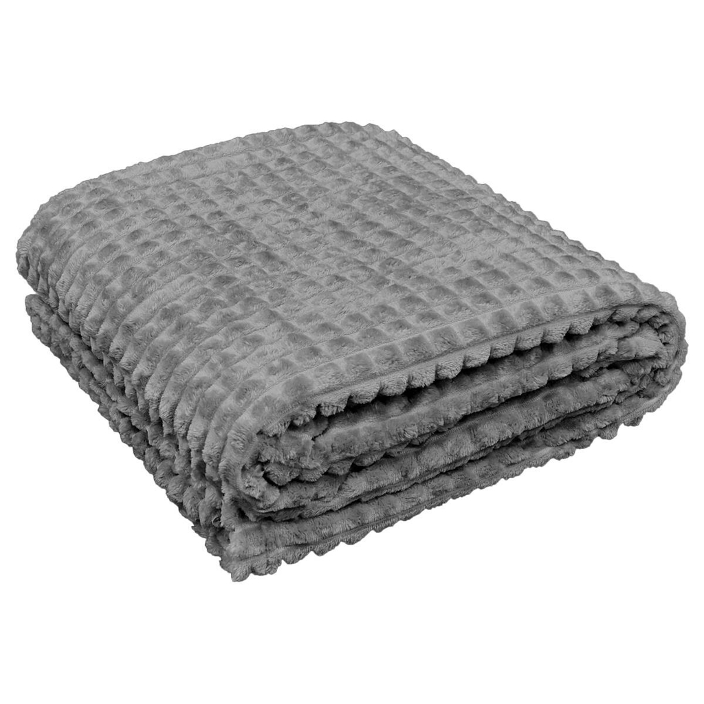 Flanelldecke Flanell silber Polyester B/L: ca. 140x190 cm