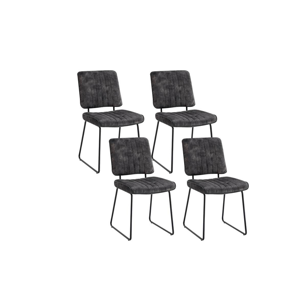 Stuhl LIAM 4er-Set anthrazit B/H/T: ca. 45x83x61 cm