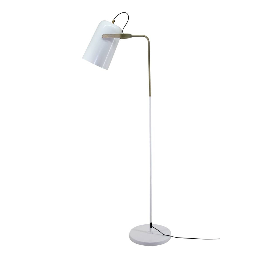 Kayoom Stehlampe weiß Eisen Kupfer Aluminium B/H/L: ca. 30x135x54 cm E27 1 Brennstellen