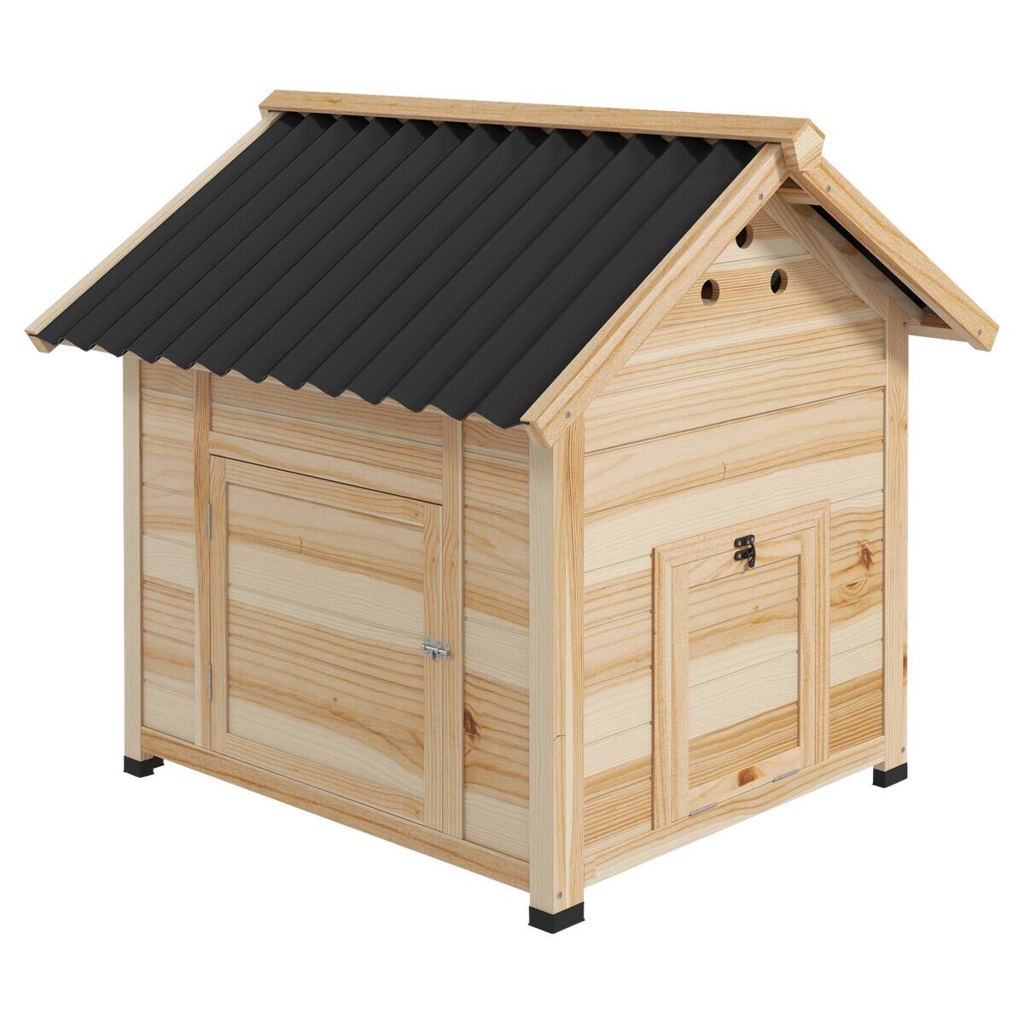 PawHut Tier-Zubehör natur Holz B/H/L: ca. 90x78x92 cm