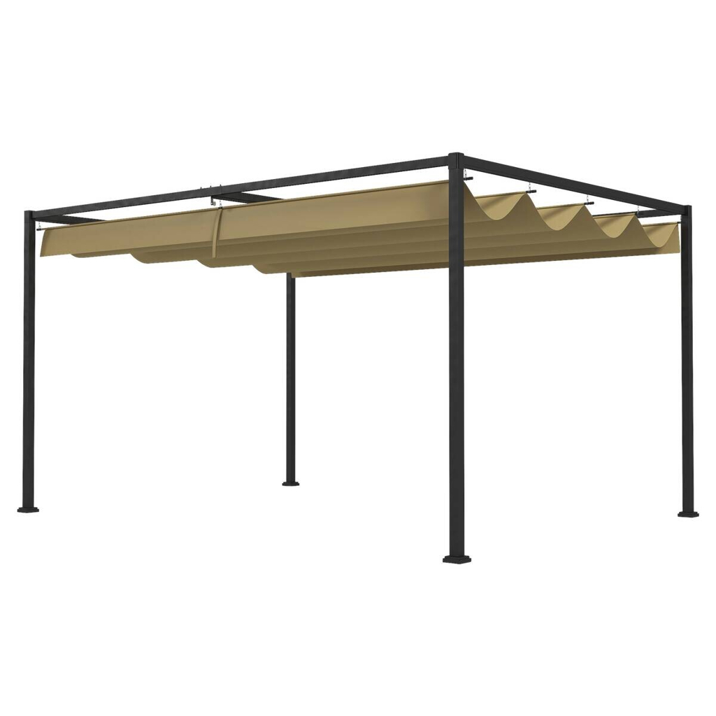 Outsunny Pergola khaki Polyester B/H/L: ca. 300x222x400 cm