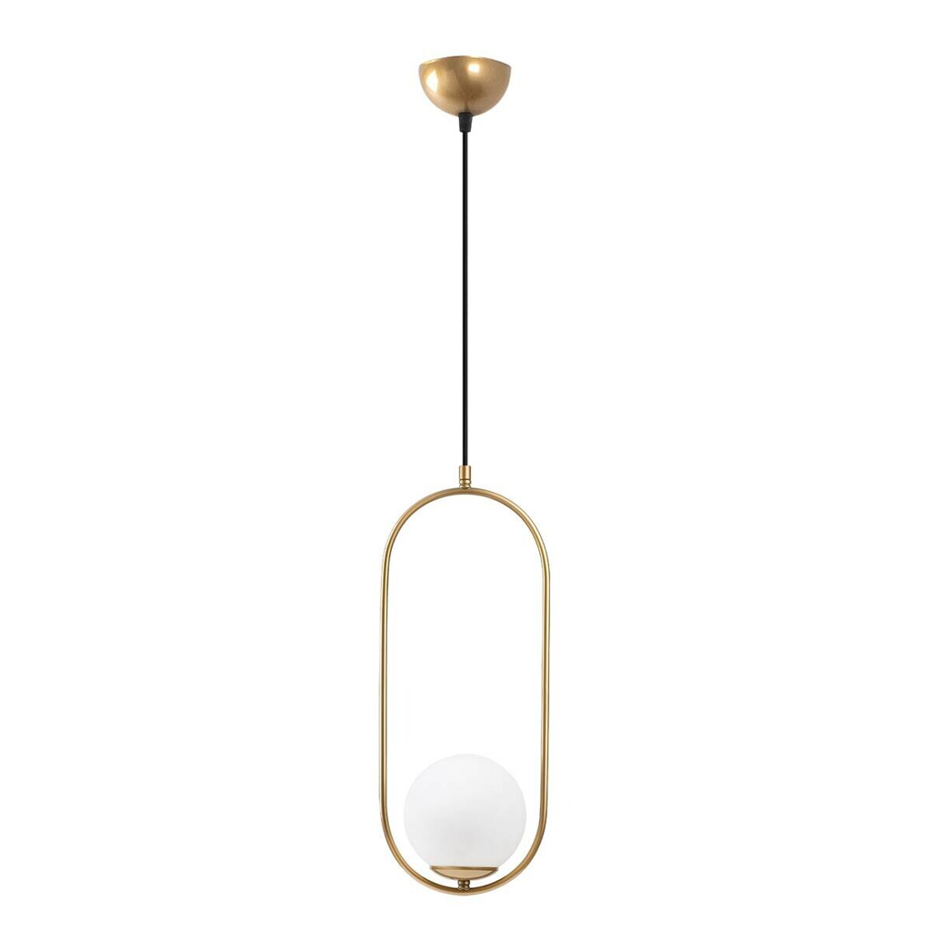 Opviq Pendelleuchte Mudon gold Glas B/H/T/L/D: ca. 15x146x15x15x15 cm E27 1 Brennstellen