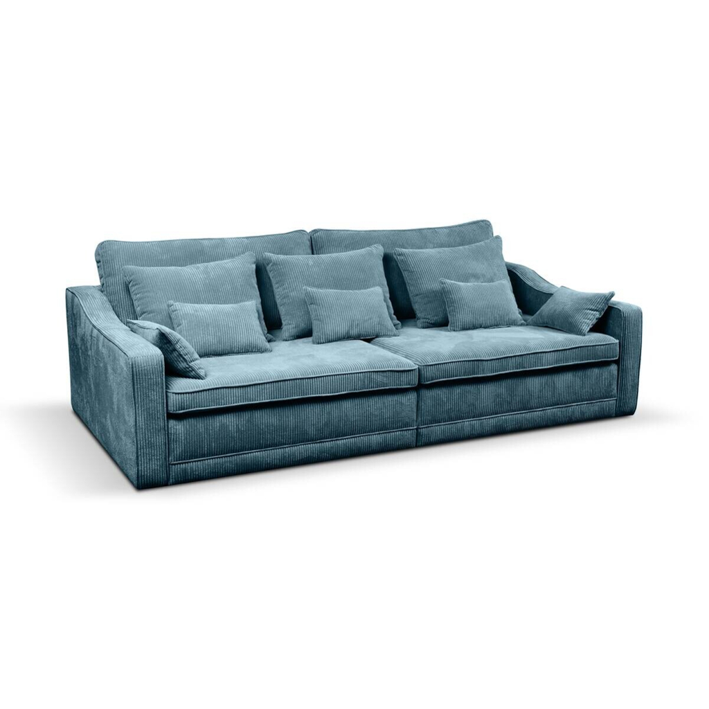 Big Sofa Evora türkis Microfaser B/H/T: ca. 276x71x137 cm