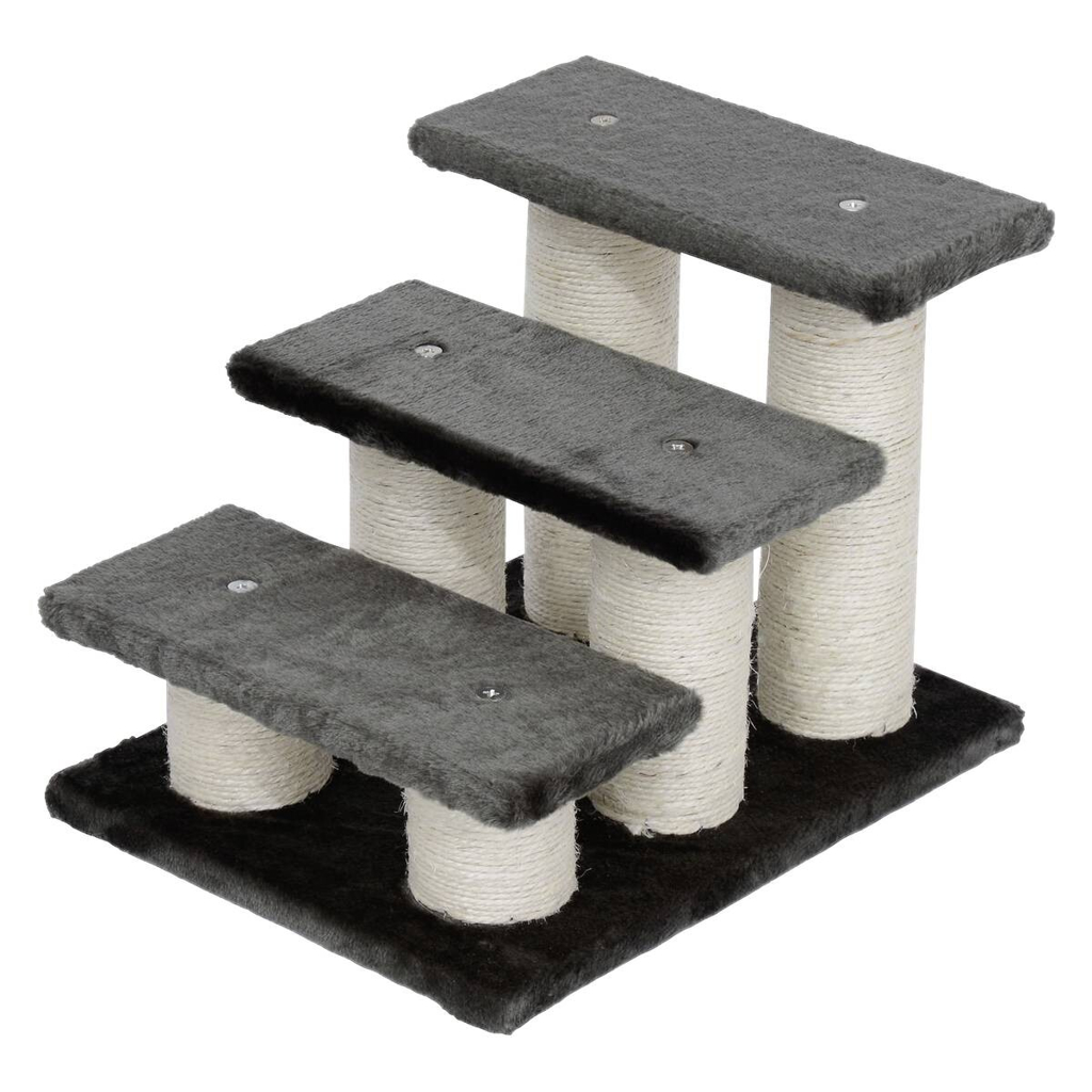 PawHut Katzentreppe grau Spanplatte B/H/L: ca. 35x34x45 cm