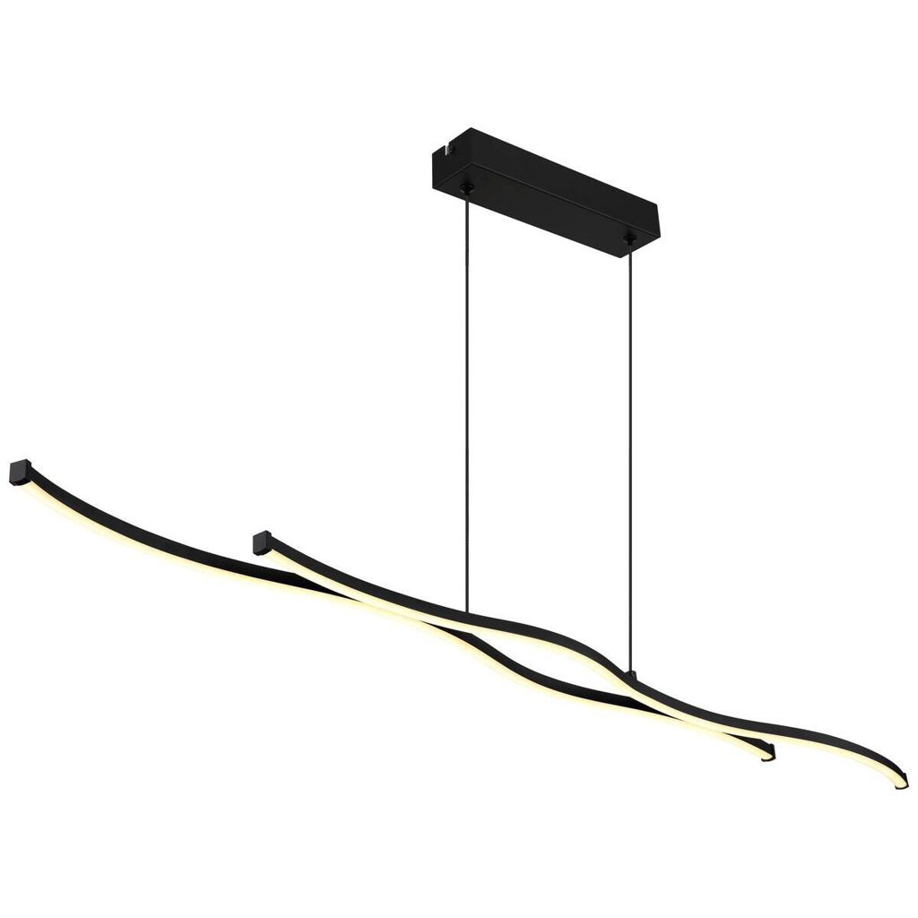 GLOBO LED-Pendelleuchte BOYD schwarz Aluminium Metall B/H/T: ca. 8,6x120x110,4 cm 1 Brennstellen