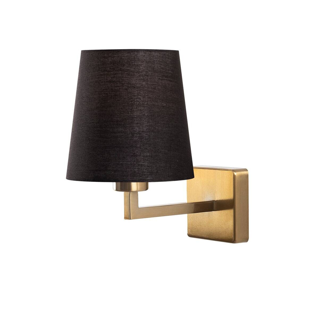 Opviq Wandleuchte schwarz gold Metall B/H/L: ca. 24x30x18 cm E27 1 Brennstellen