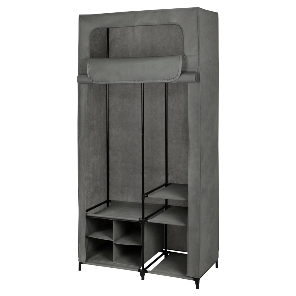 POCOline Kleiderschrank grau Metall
