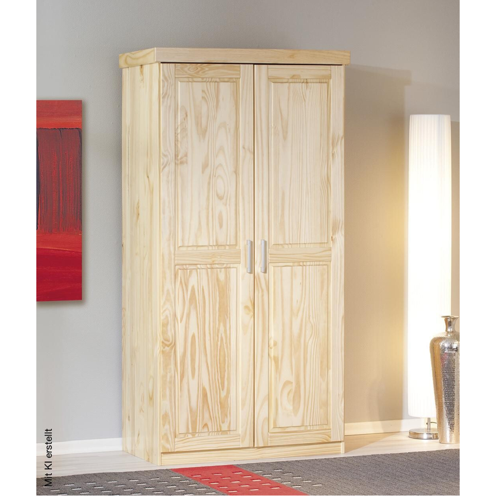 Kleiderschrank Leon natur B/H/T: ca. 95x190x55 cm