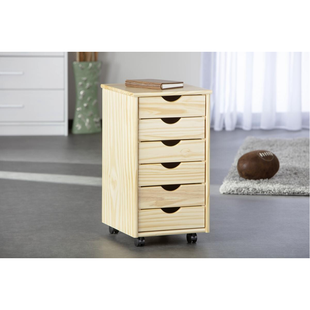 Rollcontainer Nils natur B/H/T: ca. 35x65x40 cm
