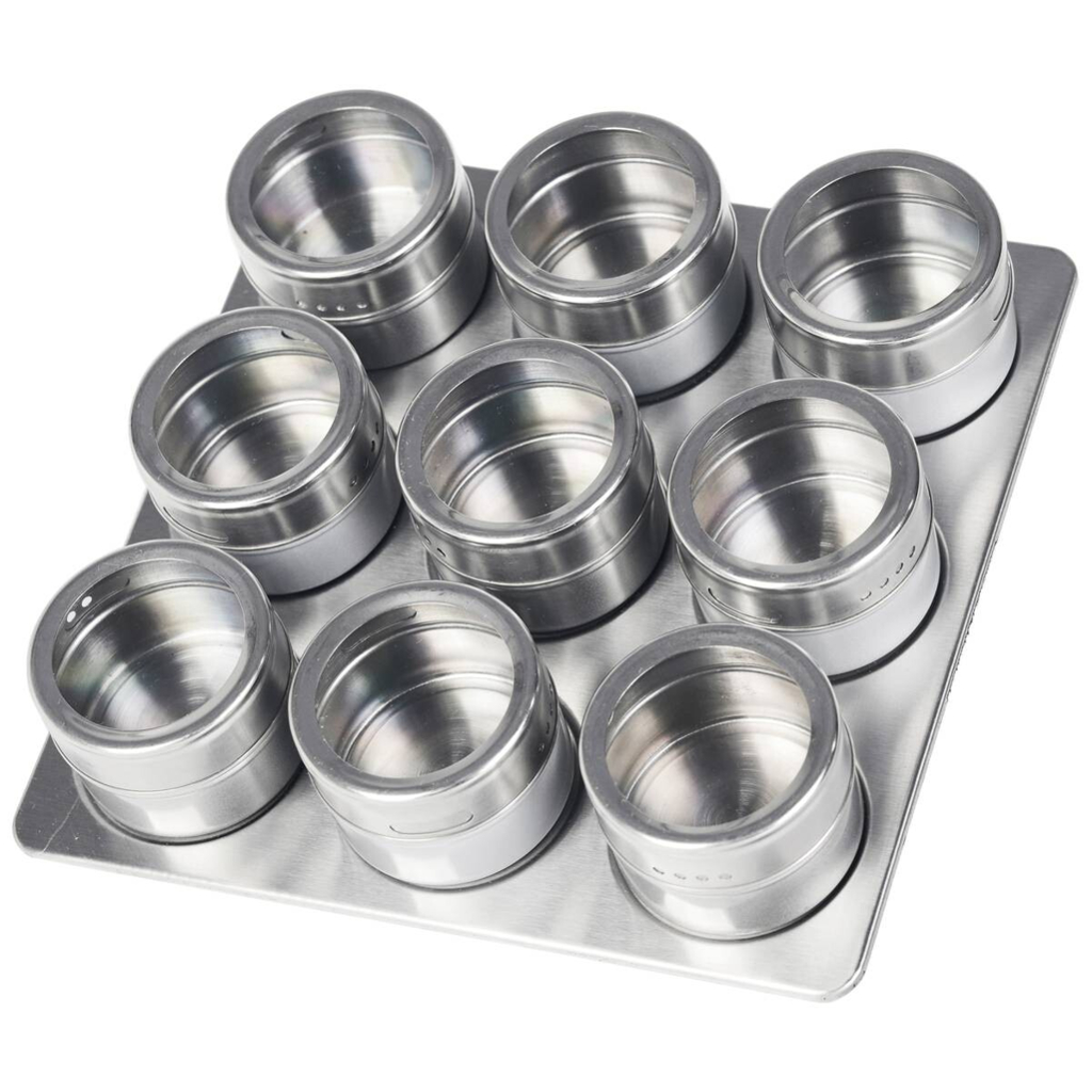 SCHÄFER Gewürzdosenset silber Edelstahl