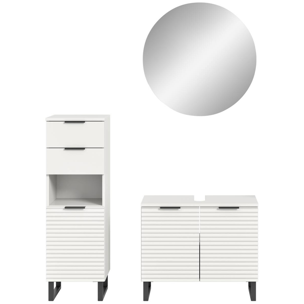 xonox.home Badblock Riff weiß B/H/T: ca. 120x193x34 cm 510857800