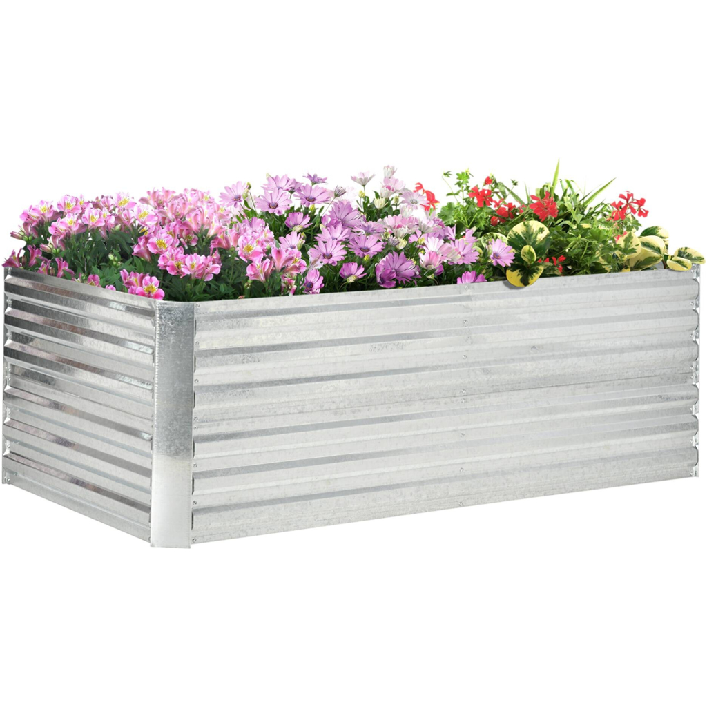 Outsunny Hochbeet silber Stahl B/H/L: ca. 90x59x180 cm