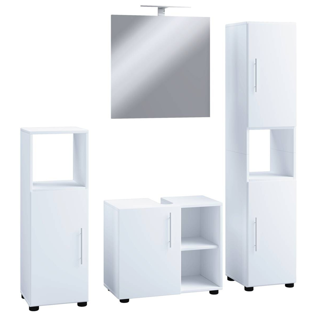 Badezimmer-Set 4tlg-Flandu weiß B/H/T: ca. 122x160x30 cm