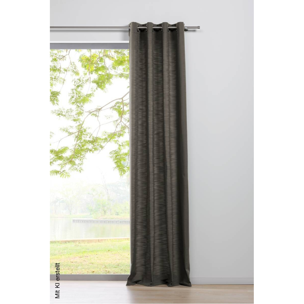 Ösenvorhang 2er Pack Balance taupe B/L: ca. 135x300 cm