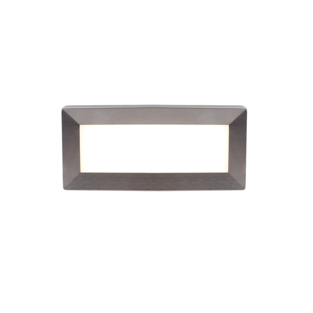 LED-Außenwandleuchte weiß silber B/H/T/L: ca. 20x6,5x1x6 cm