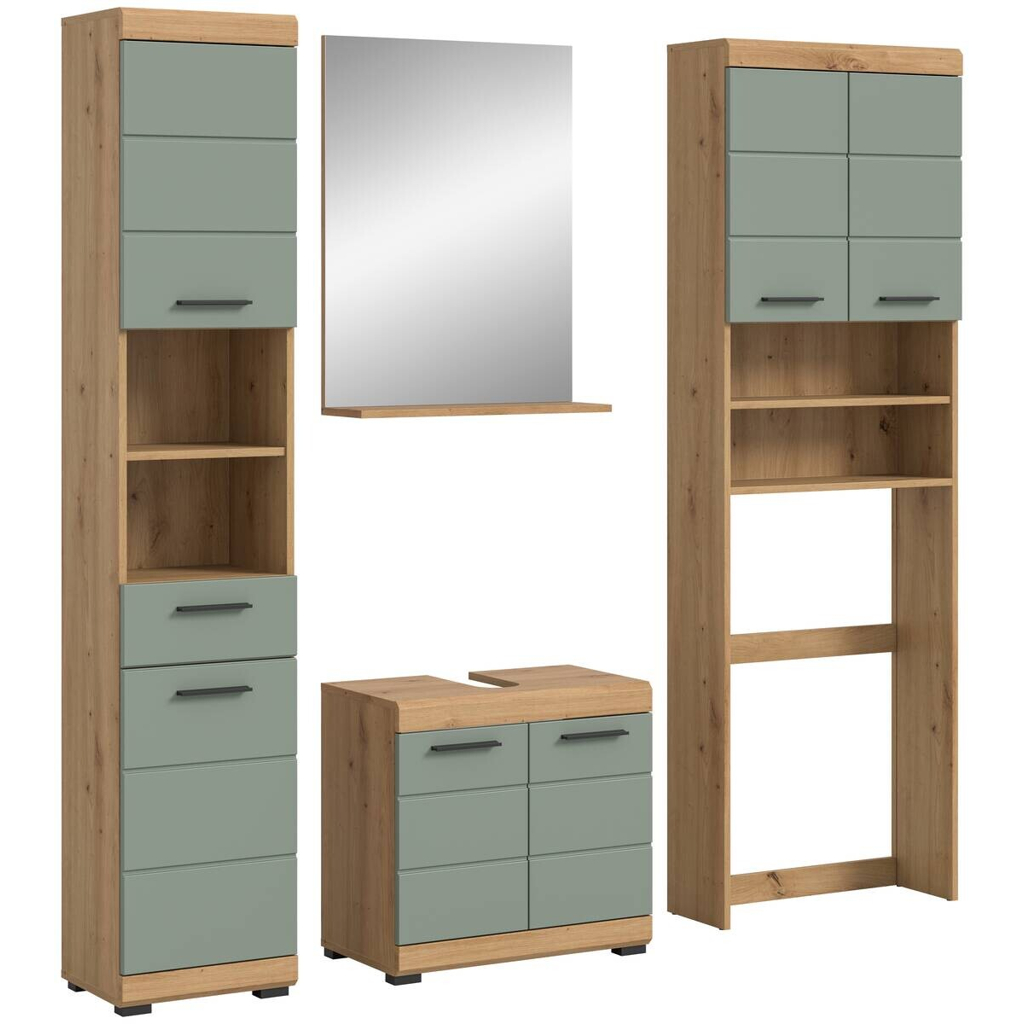 Badezimmer-Set Scout Eiche Artisan Nachbildung salbei Nachbildung B/H/T: ca. 190x191x34 cm