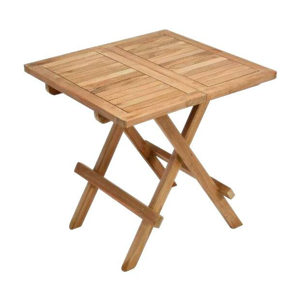 VCM Balkontisch braun Teakholz B/H/T: ca. 50x58x7 cm