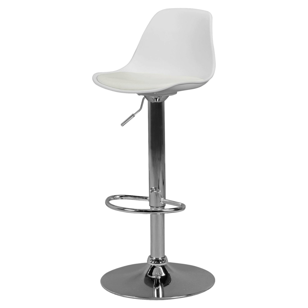 Barhocker weiß Kunstleder B/H/T: ca. 40x104x40 cm