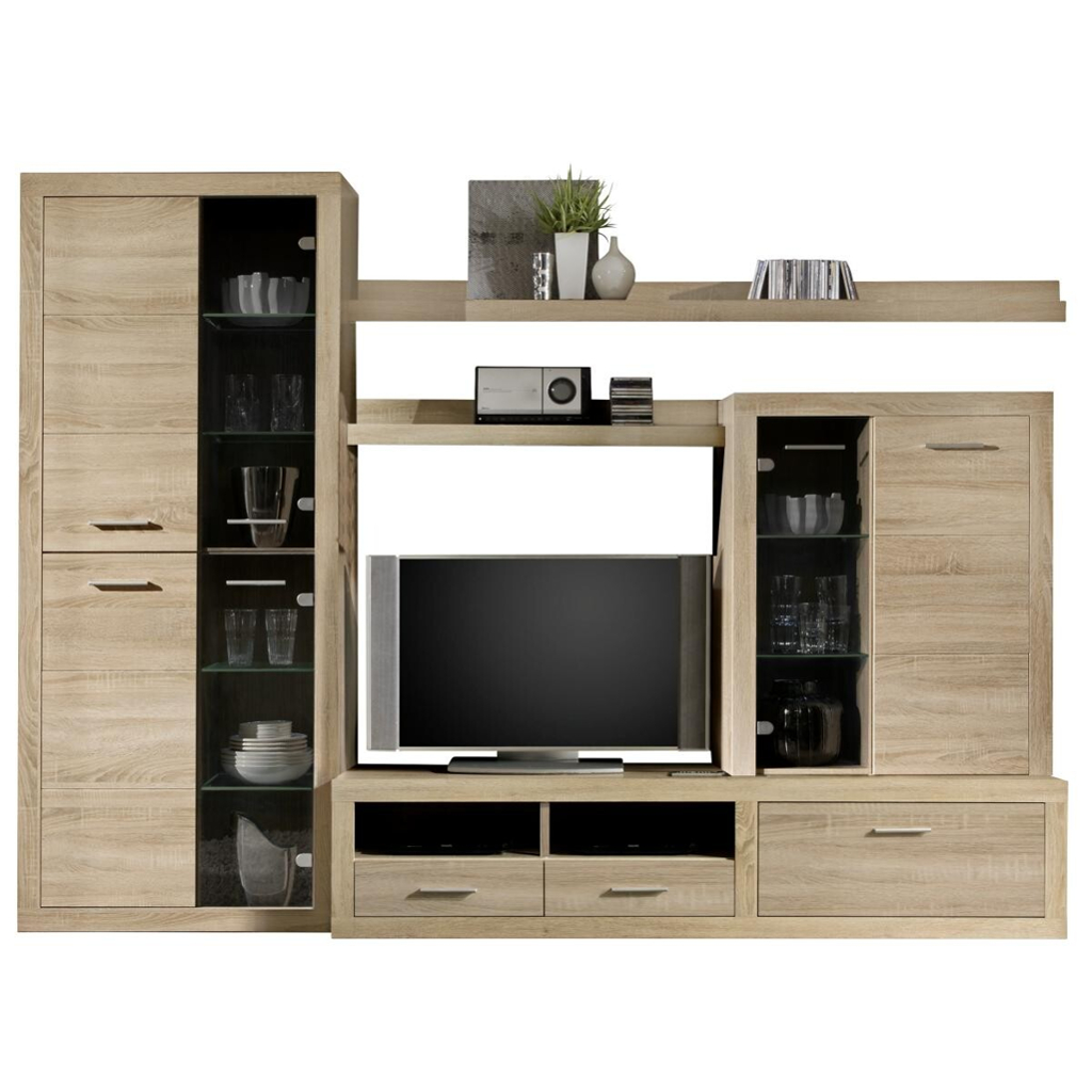 Wohnwand CanCan Eiche Sonoma Nachbildung B/H/T: ca. 285x195x40 cm