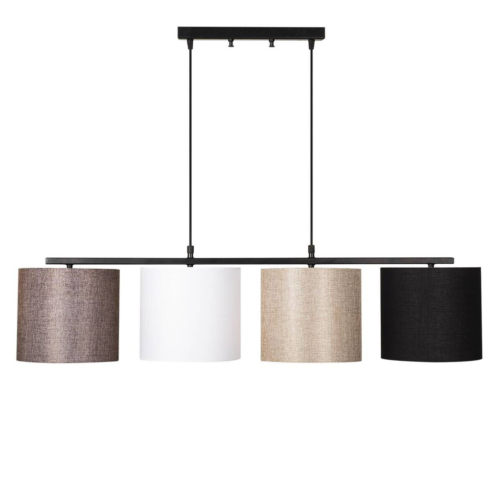 Opviq Pendelleuchte Valiz-4721 weiß schwarz B/H/T/L: ca. 110x120x25x110 cm E27 4 Brennstellen