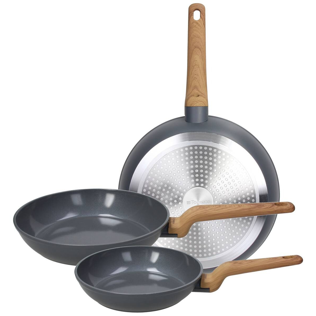 TOGNANA Pfannenset Care Grey grau Aluminium 3 tlg.