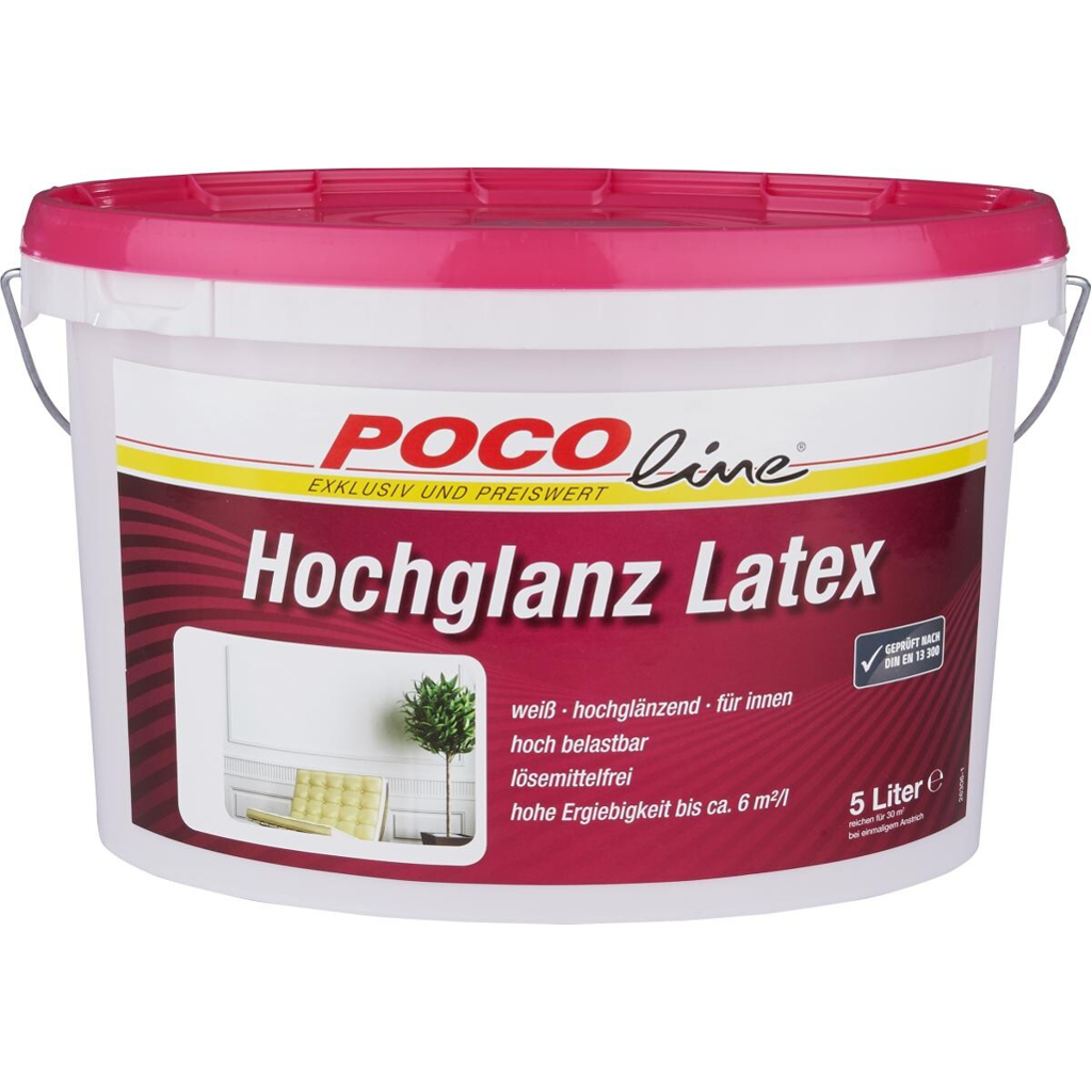 POCOline Latexfarbe weiß ca. 5 l