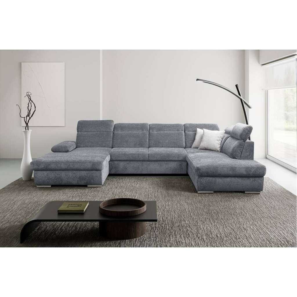 Wohnlandschaft Cordoba grau Webstoff B/H/T: ca. 359x105x232 cm