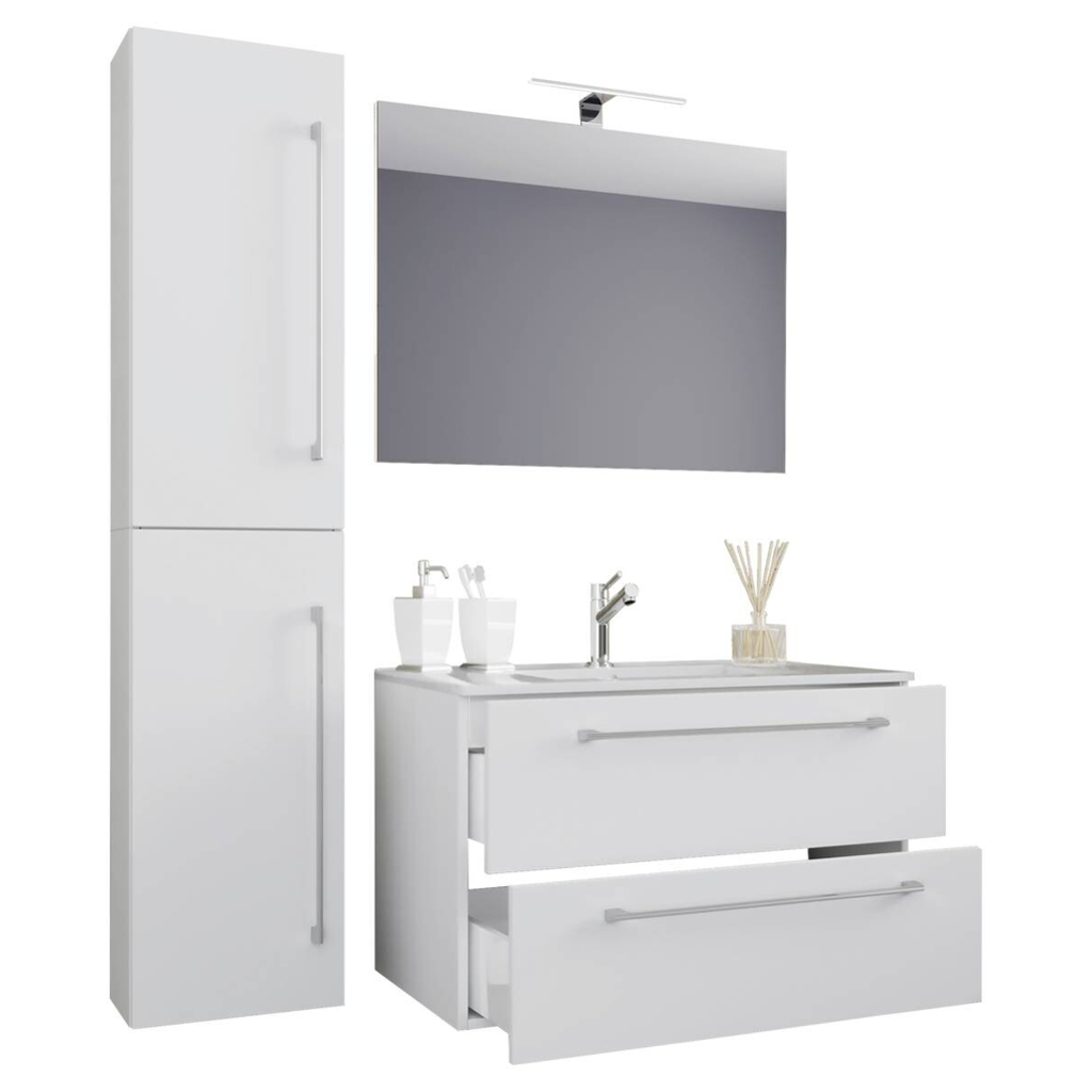 Waschplatz 4tlg-Badinos weiß B/H/T: ca. 61x52x46 cm