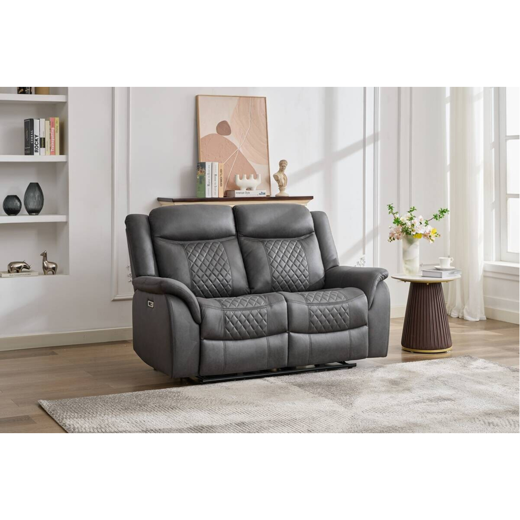 Sofa Pedro grau Microfaser B/H/T: ca. 162x108x94 cm