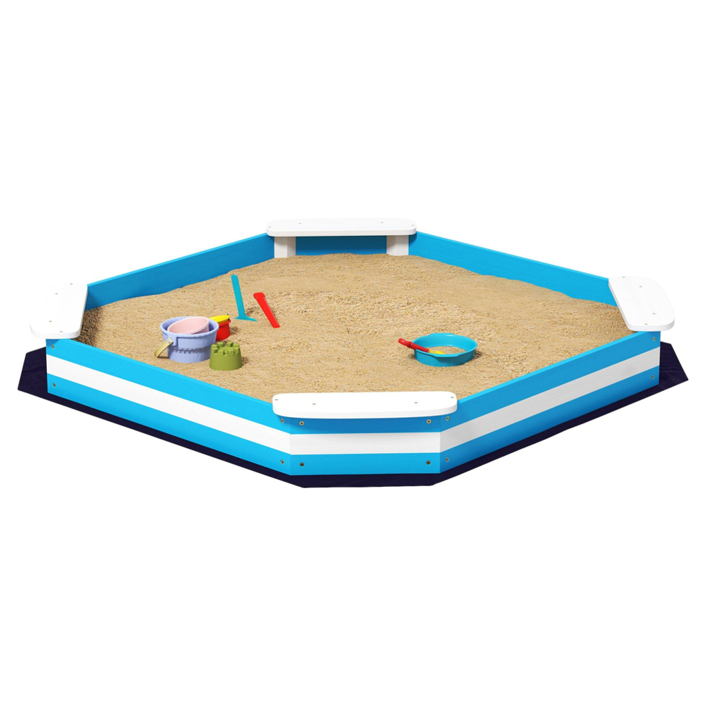 AIYAPLAY Sandkasten blau B/H/L: ca. 133x16x133 cm