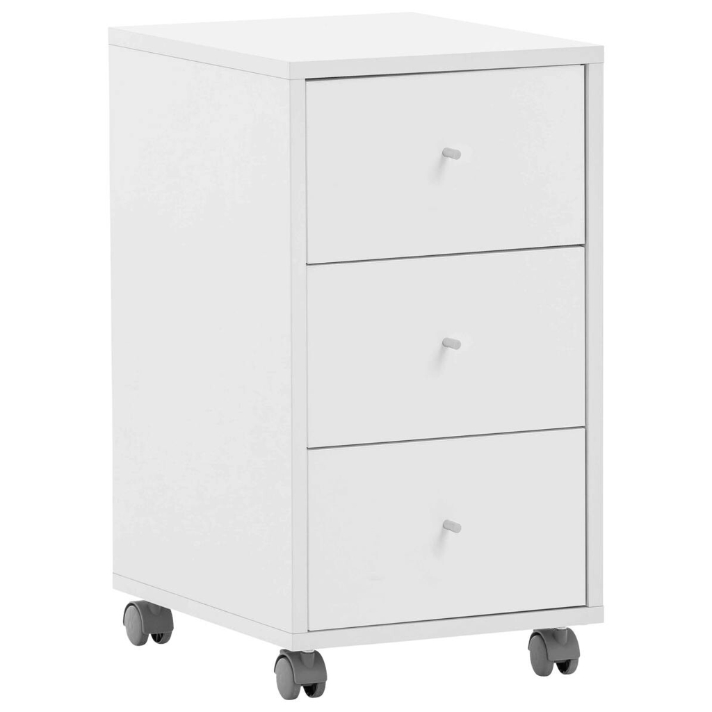 Rollcontainer Serie 400 perlweiß Optik B/H/T: ca. 32,6x59,7x39,1 cm