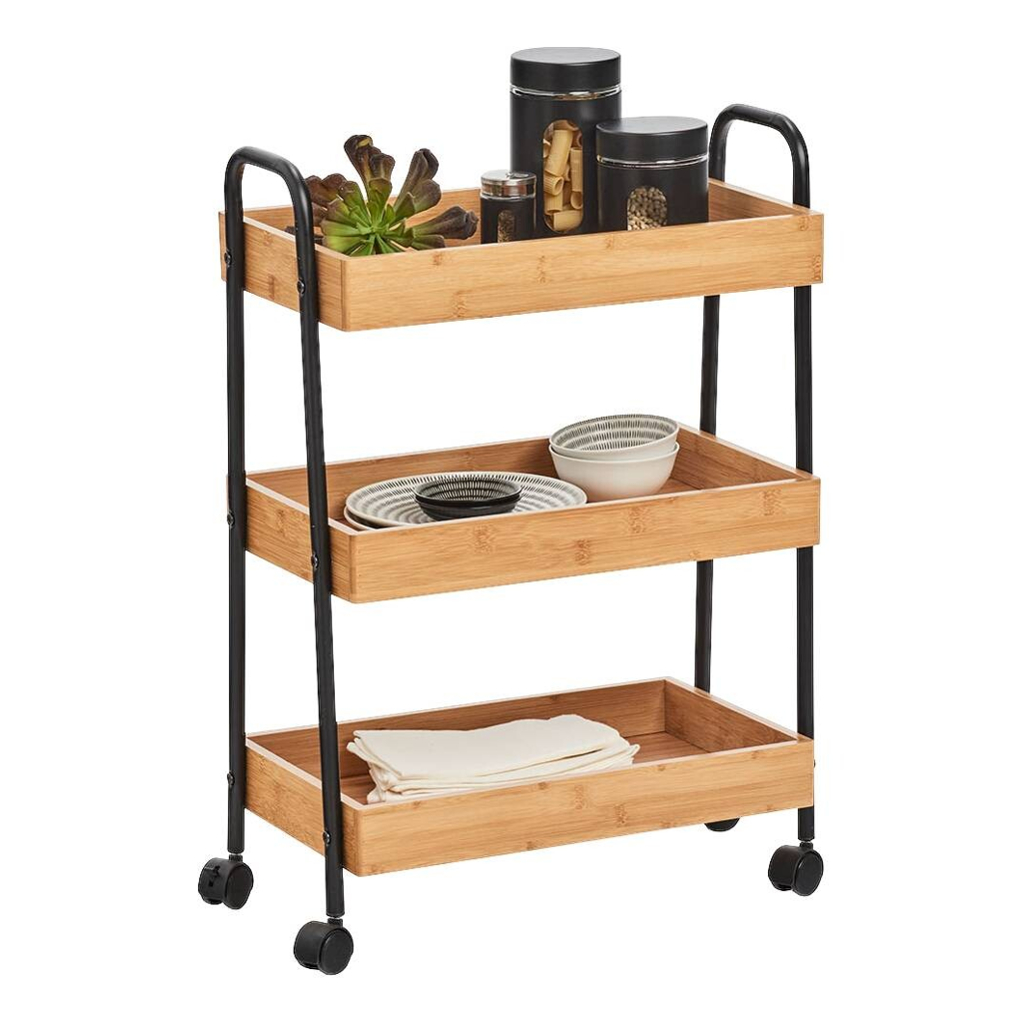 Zeller Rollwagen natur Bambus B/H/T: ca. 50x71x28 cm