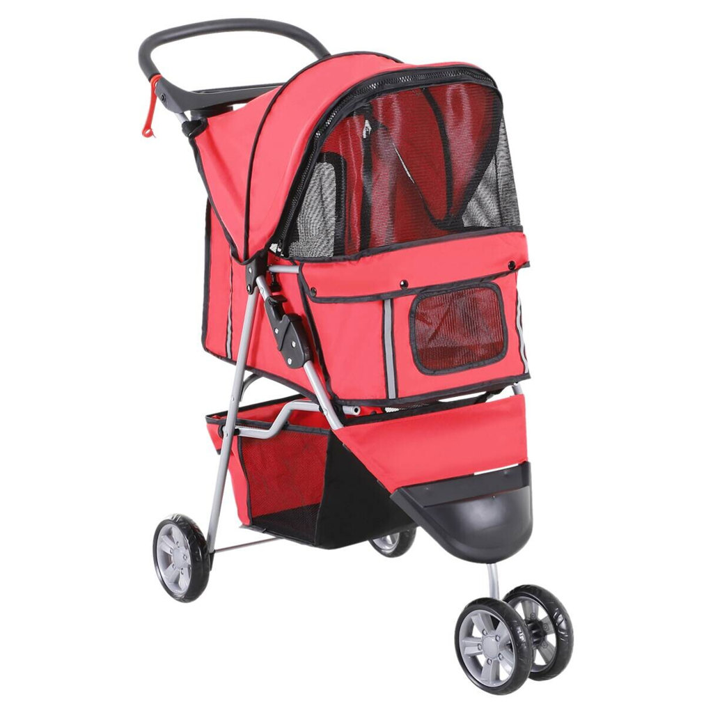 PawHut Hunde-Zubehör rot Polyester B/H/L: ca. 45x75x97 cm