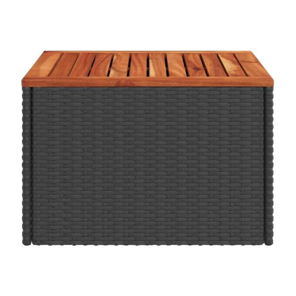 vidaXL Gartentisch schwarz Akazie B/H/L: ca. 55x37x55 cm