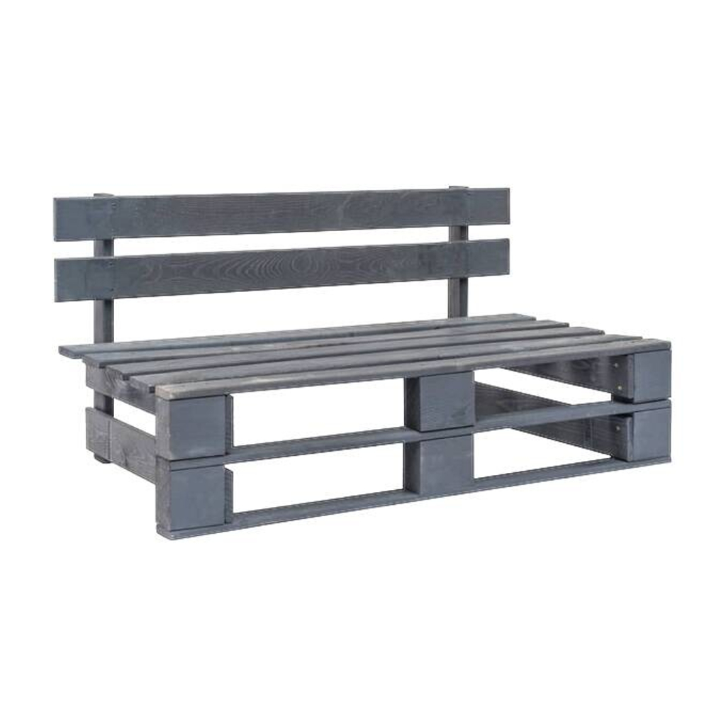vidaXL Palettenbank grau Holz B/H/L: ca. 65x55x110 cm