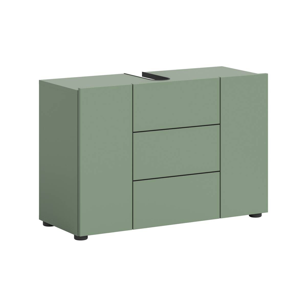 Waschbeckenunterschrank VIRA grün schwarz B/H/T: ca. 82x56x34 cm