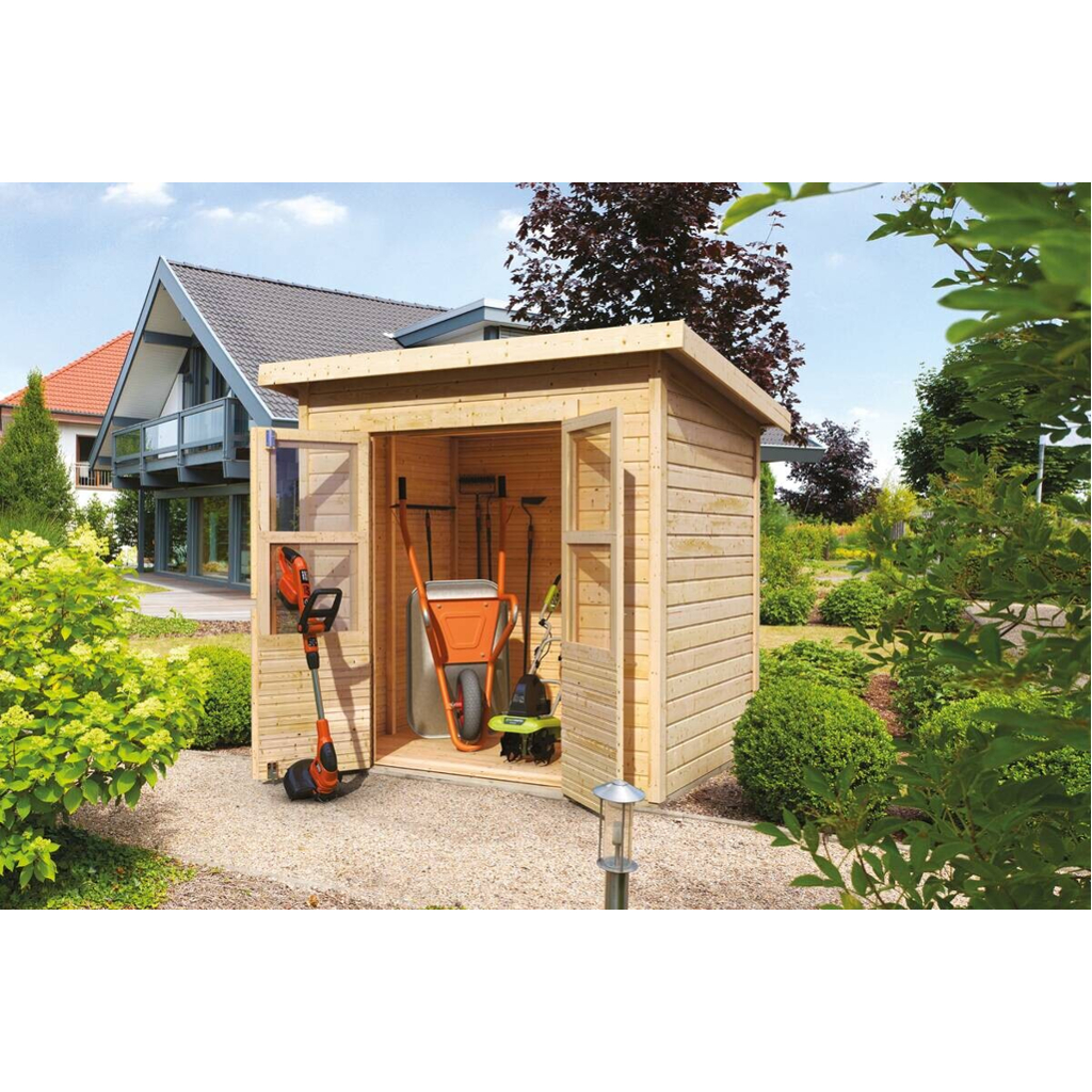 Karibu Gartenhaus Tony 0,5 natur B/H/T: ca. 212x219x154 cm
