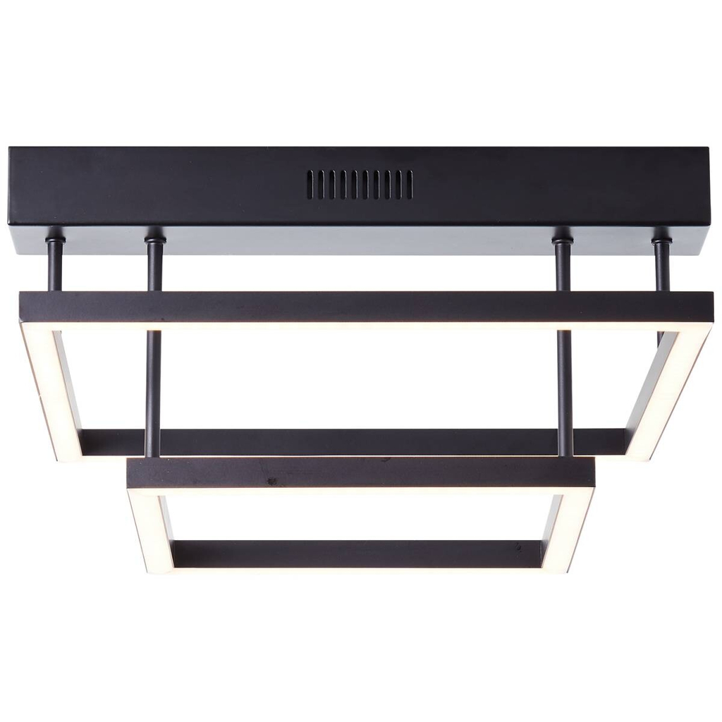 Brilliant Deckenleuchte Ranut G99493/06 schwarz Kunststoff Metall B/H/T/L: ca. 32x19x35x35 cm 2 Brennstellen