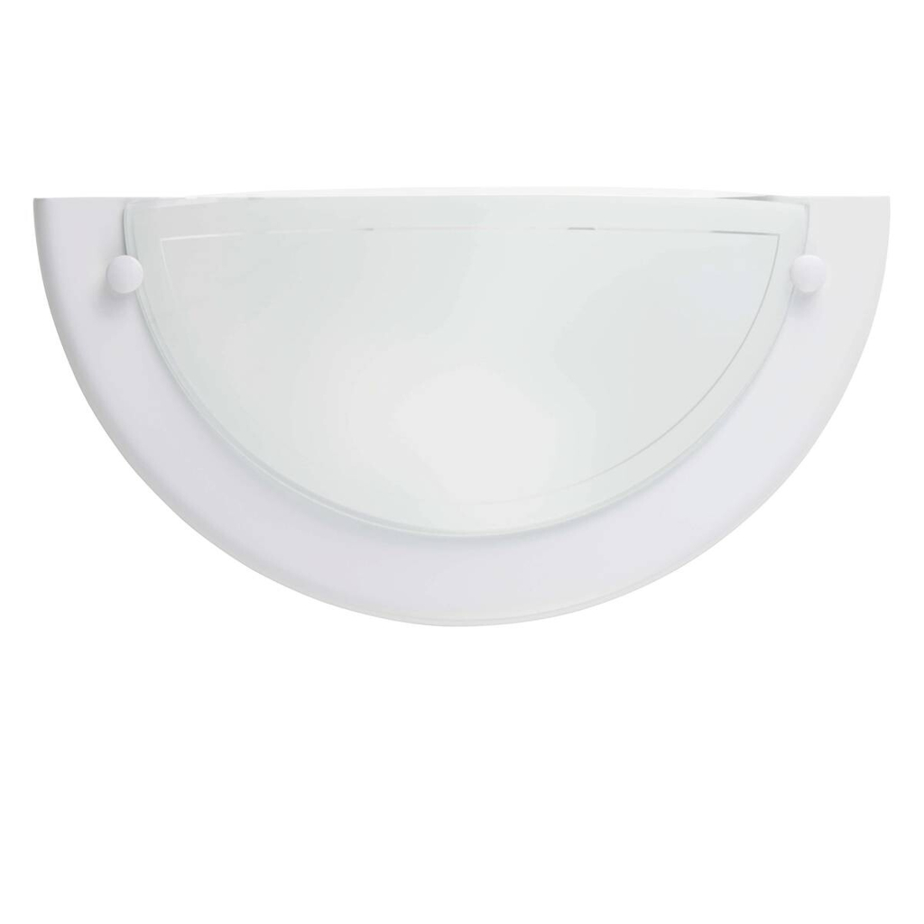 Brilliant Wandleuchte Miramar 90196/05 weiß Metall Glas B/H/T: ca. 28,5x14x7,8 cm E14 1 Brennstellen