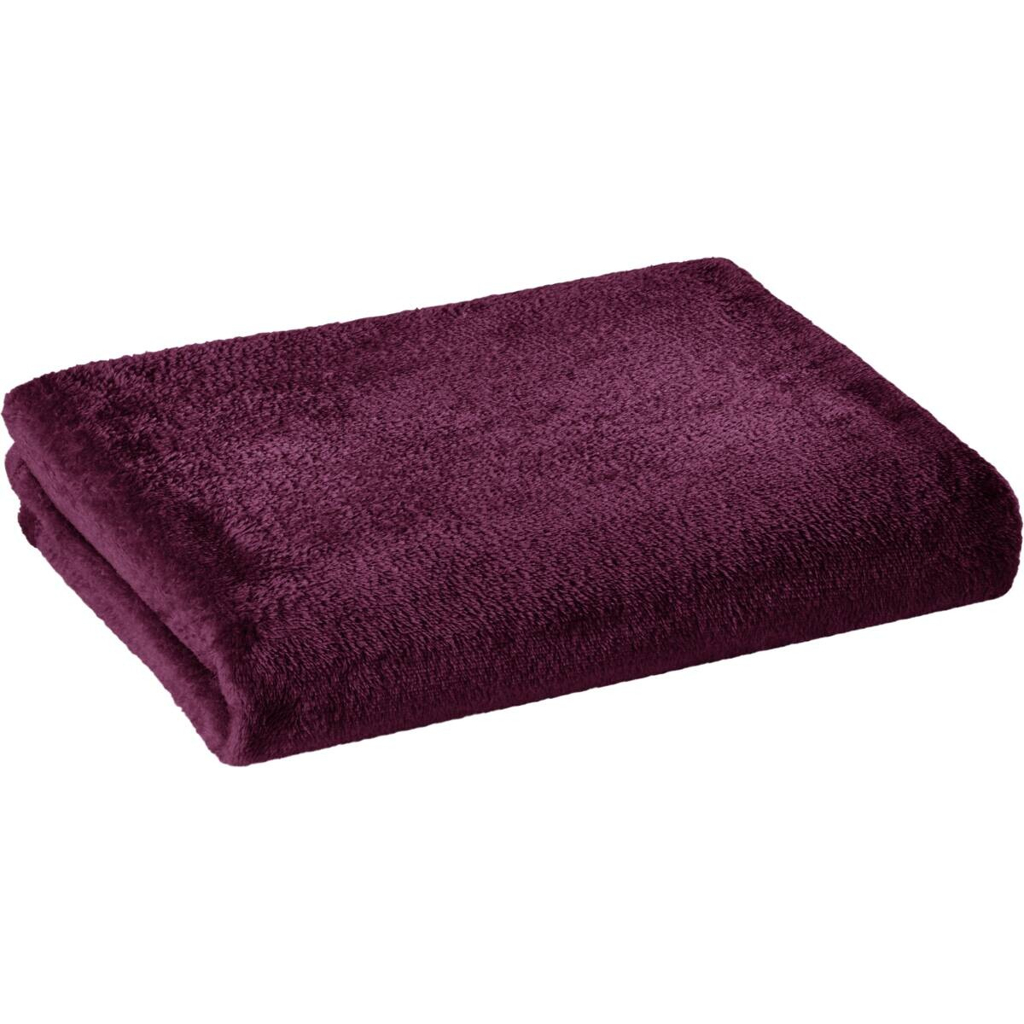 Flanelldecke aubergine Polyester B/L: ca. 140x200 cm