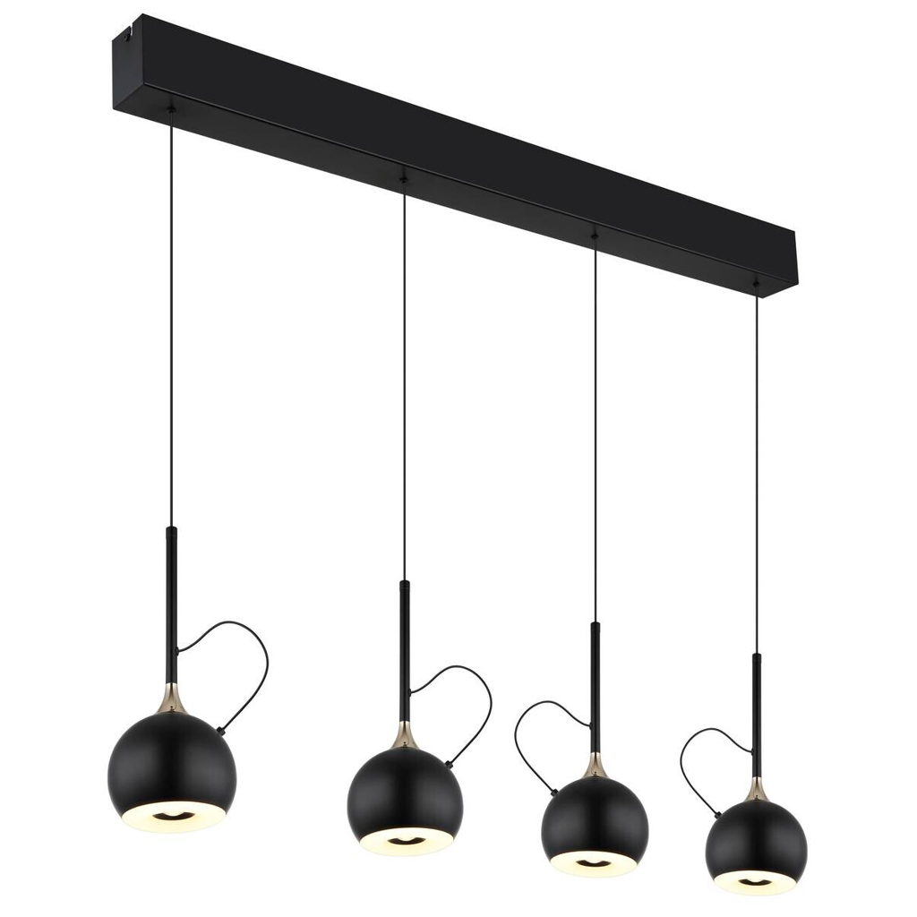 GLOBO Pendelleuchte mattschwarz gold Metall B/H/L: ca. 12x150x93 cm 1 Brennstellen